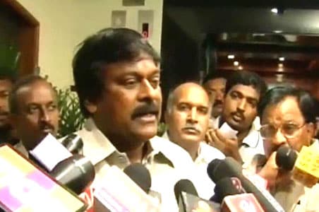 Chiru arrested, PRP workers caned in Hyderabad