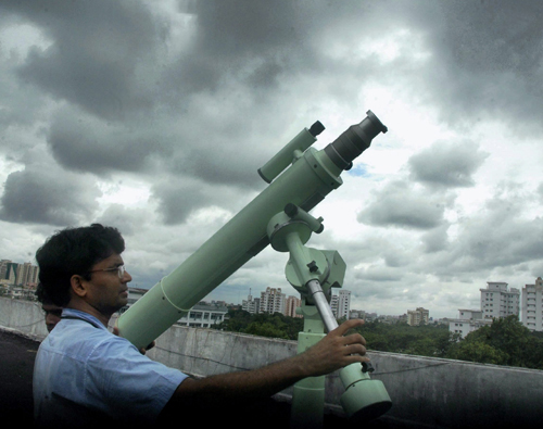 Solar eclipse: Cloudy skies spoil the show