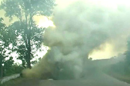 Patna-Ranchi road closed due to fire