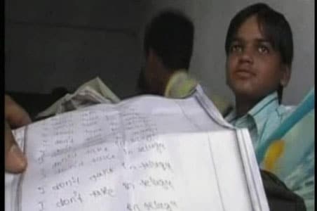 Students punished, ordered "No Telugu" Students punished, ordered "No Telugu"