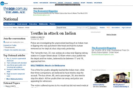 Indian Sikh youth beaten up in Australia