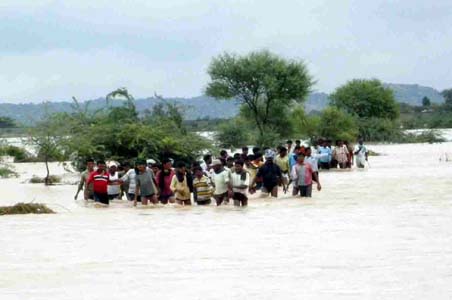 Krishna swells, Vijayawada goes under