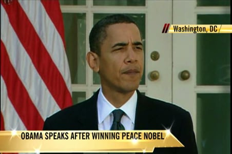 Text of Obama's speech after winning Nobel Prize