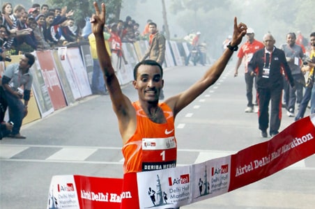Ethiopia's Merga retains Delhi Half Marathon title