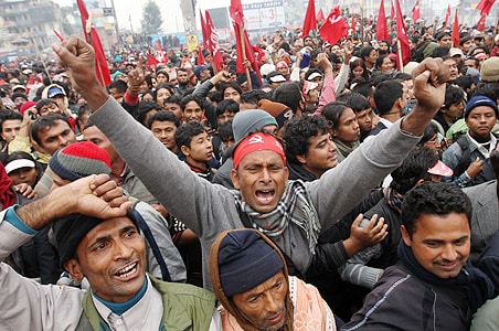 Maoists stage massive rally in Nepal; 50 injured in clashes