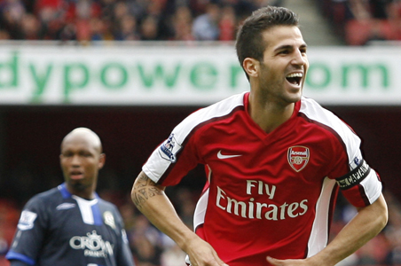 Fabregas scores twice as Arsenal beat Aston Villa