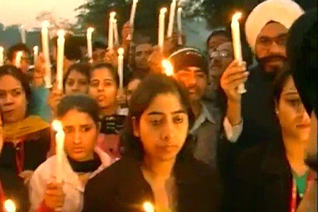 March for Ruchika outside teen molester's door