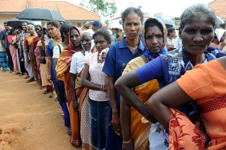 70% turnout in Lanka's first post-LTTE polls