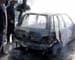 Car catches fire in Mumbai