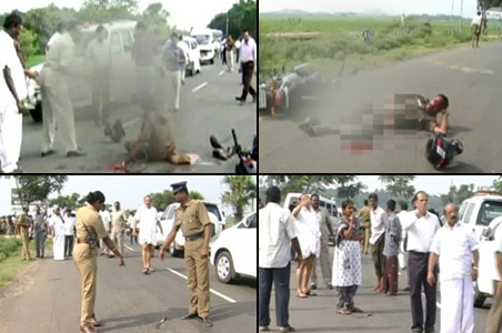 Policeman attacked on road, ministers stare from cars, don't help