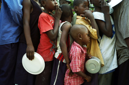 Starving Haiti finds a way to share morsels