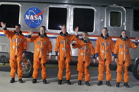 Space shuttle Endeavour blasts off