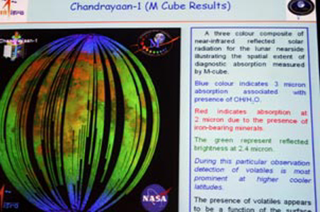 NASA radar on Chandrayaan-I detects ice deposits on moon