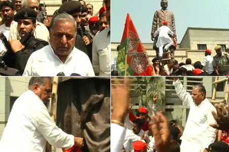 Unveiling statues: Mayawati can, Mulayam can't