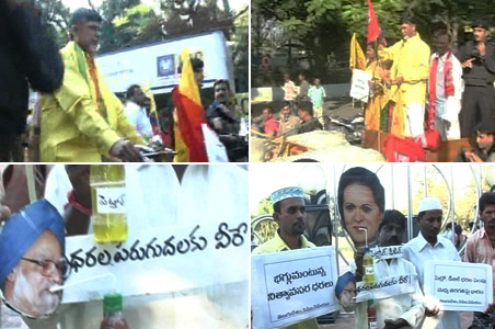 Why Naidu's riding a bullock cart in Andhra