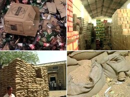 Jaipur: Govt godown stores liqour, wheat rots on roads Jaipur: Govt godown stores liqour, wheat rots on roads