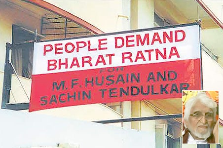 Ex-Mumbai Sheriff's controversial Husain banner