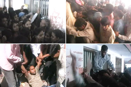 Students injured in mini-riot in Kanpur