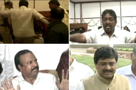 Maharashtra minister caught on tape kicking Cong worker
