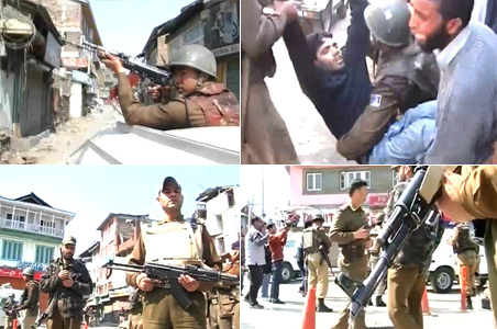 Gunshots in busy Srinagar market