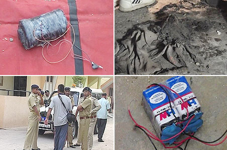 Three crude bomb explosions in Vadodara