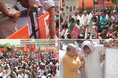 Gadkari faints, BJP rally stops Delhi