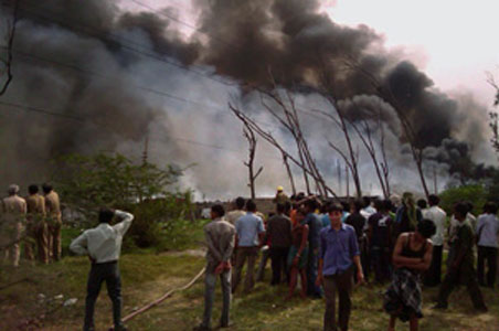 Fire breaks out at plastic scrapyard in West Delhi  