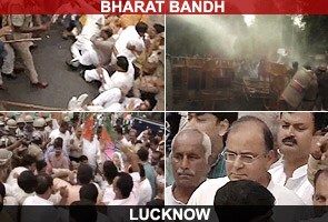 Lucknow: Water canons, high drama as Mayawati strikes back