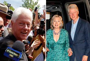 Bill Clinton makes public appearance on Chelsea's wedding eve