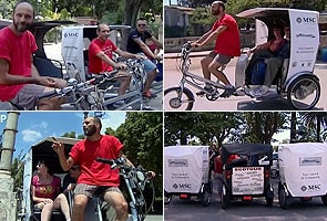 Rickshaw rehabilitation: Prisoners ferry tourists in Rome