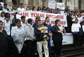 Nursing students from Kerala protest in Melbourne