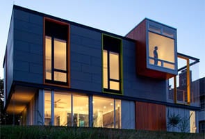 Post-modern green houses on Lake Michigan