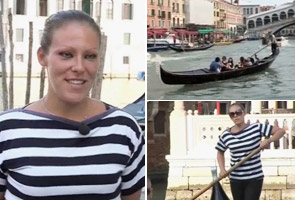 First official female gondolier in Venice