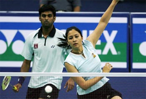 Diju-Jwala in mixed doubles quarters of World C'ship