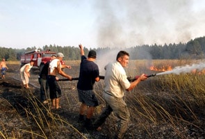 Russian fires hit flights, military moves weapons