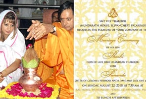 Mundus and veg food for Tharoor-Sunanda wedding