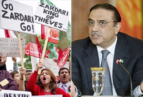 Shoe thrown at Zardari at British rally