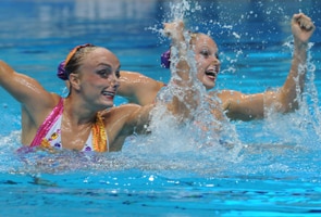 Canada wins synchro duet gold in swimming