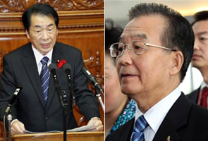 Prime Ministers of China, Japan meet over island row