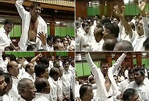 Chaos inside Karnataka Assembly