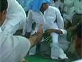 Stage collapses during Lalu's speech, no injuries