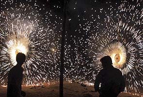 Diwali lights up India