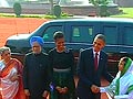 Obama greeted with grandeur in India