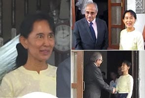 Myanmar pro-democracy leader Suu Kyi meets UN official