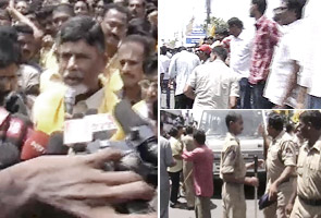 Chandrababu, TDP MLAs in preventive custody for staging sit-in