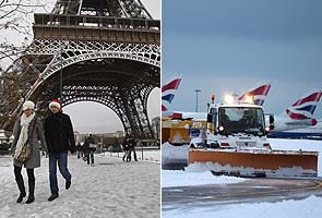 Snow disrupts rail, air transport across Europe