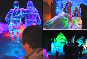 Annual ice festival in Germany 