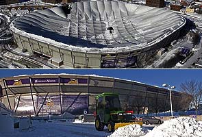 Unbelievable video of stadium roof collapse