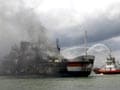 Indonesian ferry fire, train collision kill 16