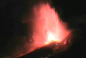 Mount Etna erupts again